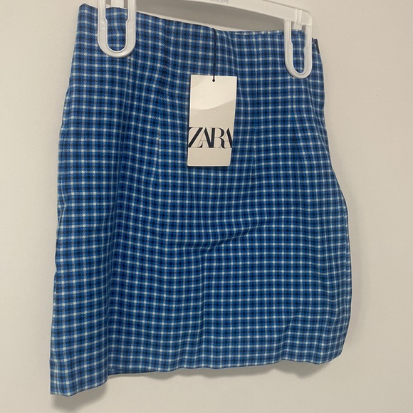 Zara NWOT Blue Micro Plaid
Min Skirt - Picture 4 of 7